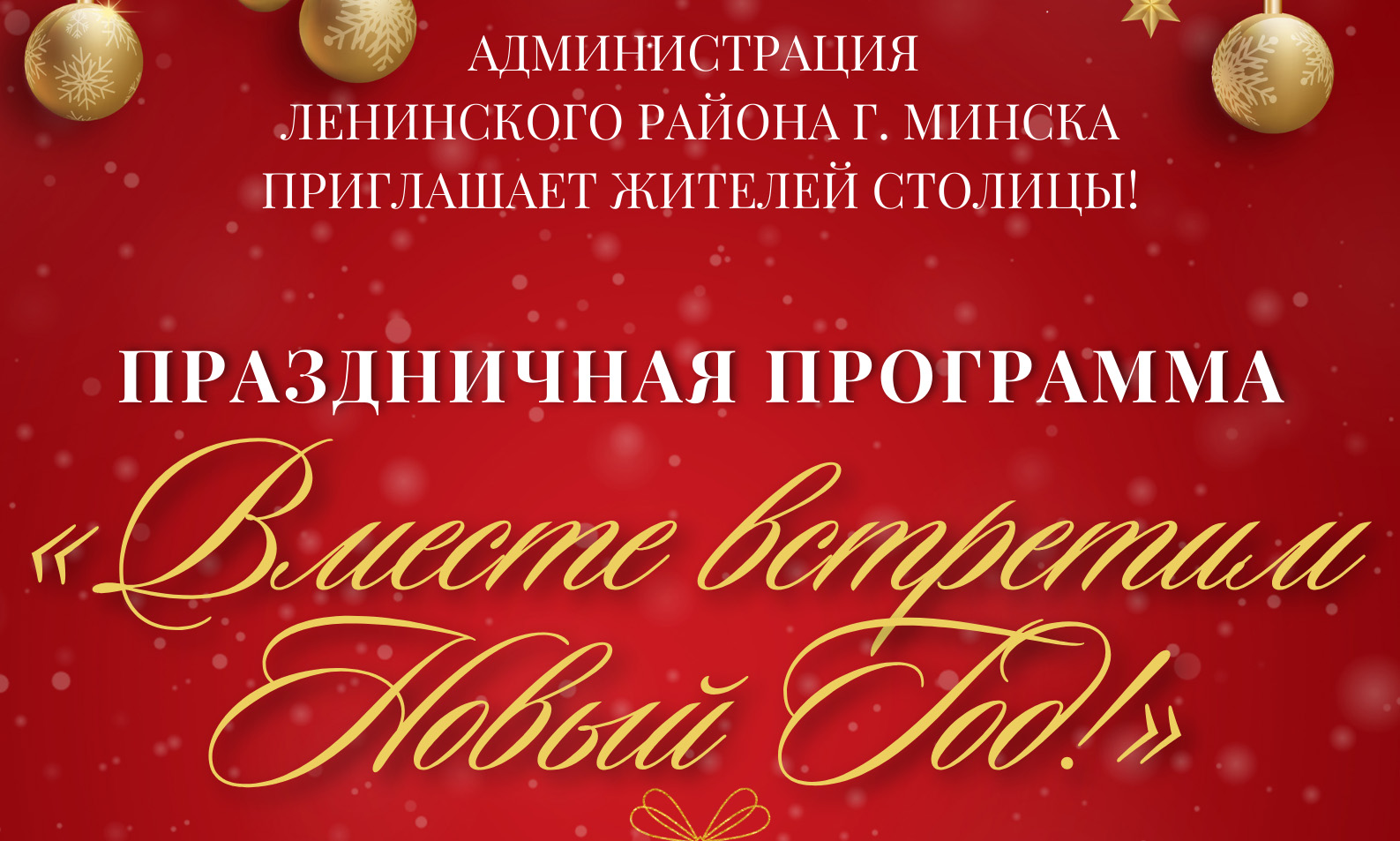 Праздничная программа «Вместе встретим Новый год»